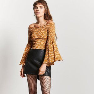 Forever 21 Crop Top with Flared Sleeves